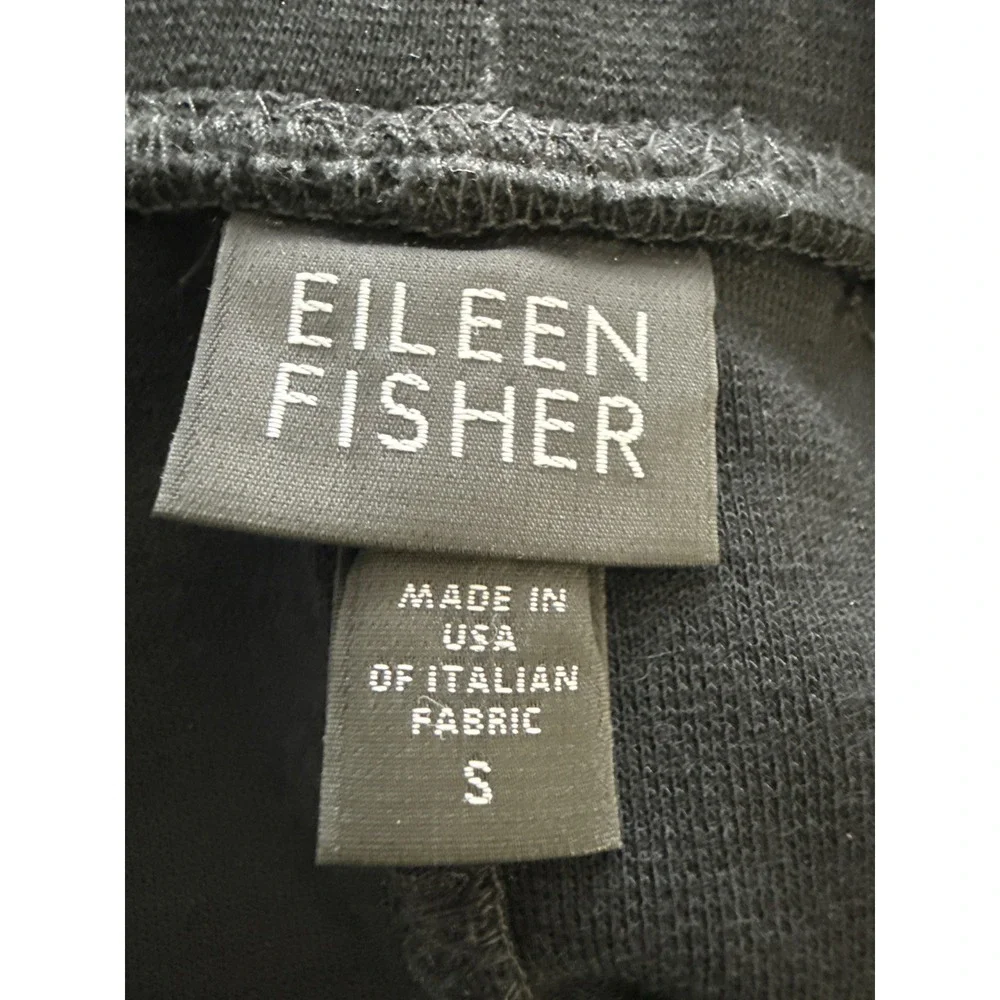 Eileen Fisher Black Italian Fabric Paneled Flare Midi Skirt‎ Womens Small S